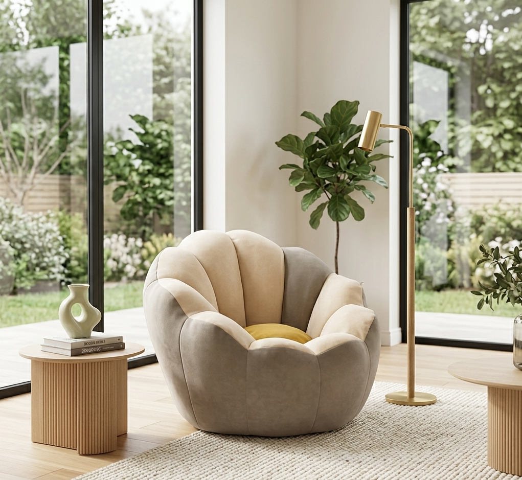 Pouf moderne en tissu style vintage MyPouf