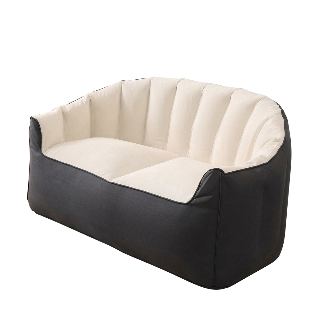 Pouf canapé double MyPouf en tissu siège 2 places