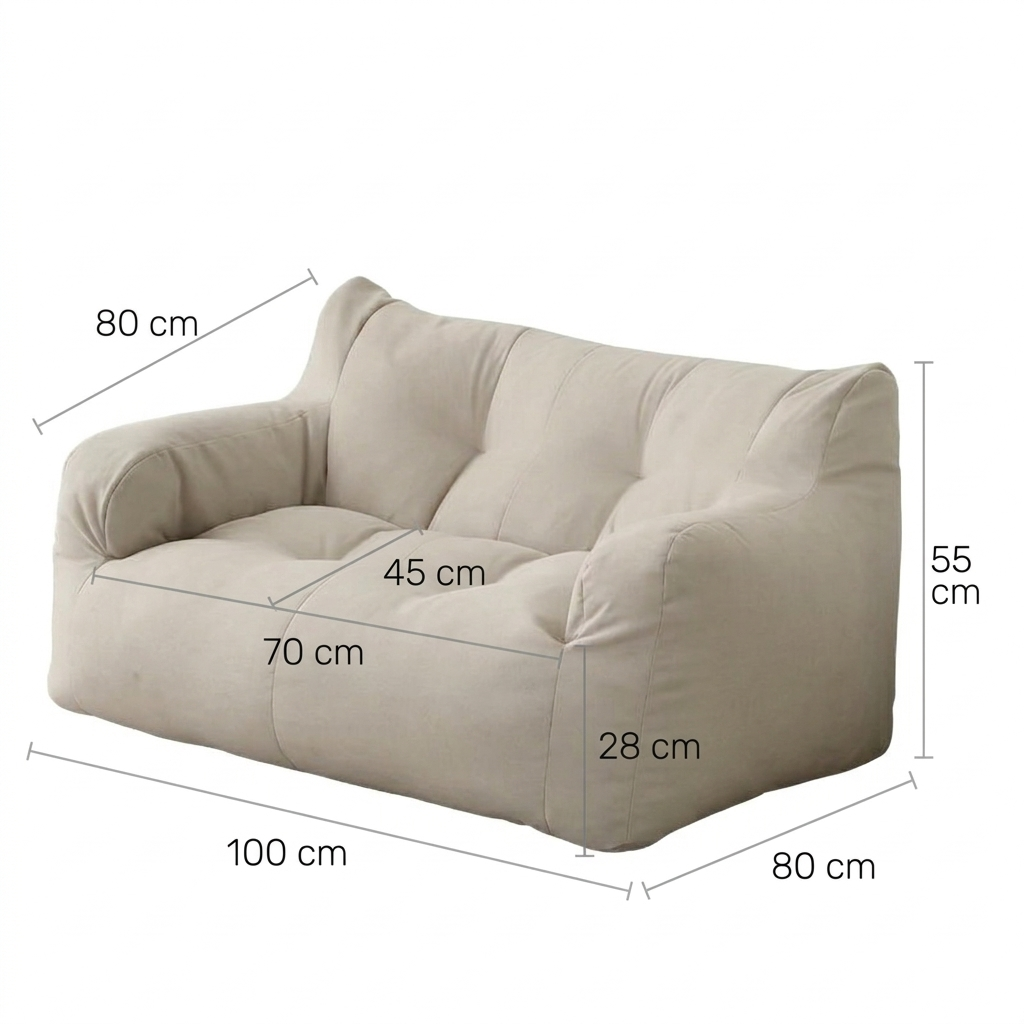 Canapé pouf double 2 places - MyPouf