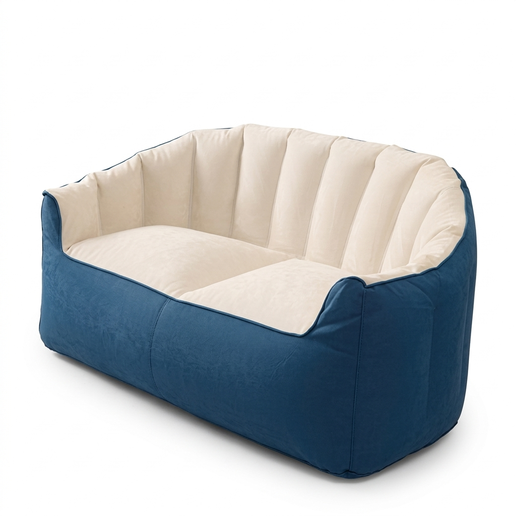 Pouf canapé double MyPouf en tissu siège 2 places