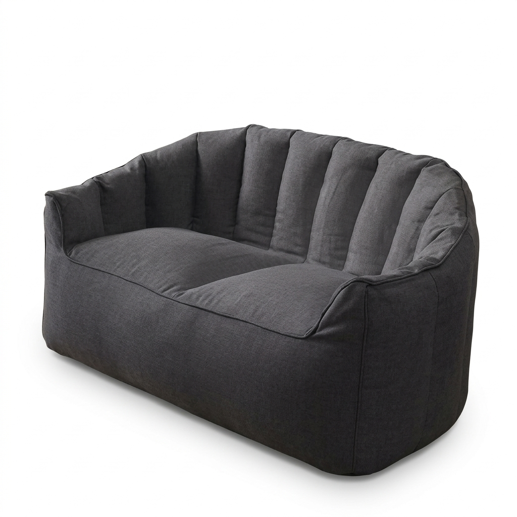 Pouf canapé double MyPouf en tissu siège 2 places
