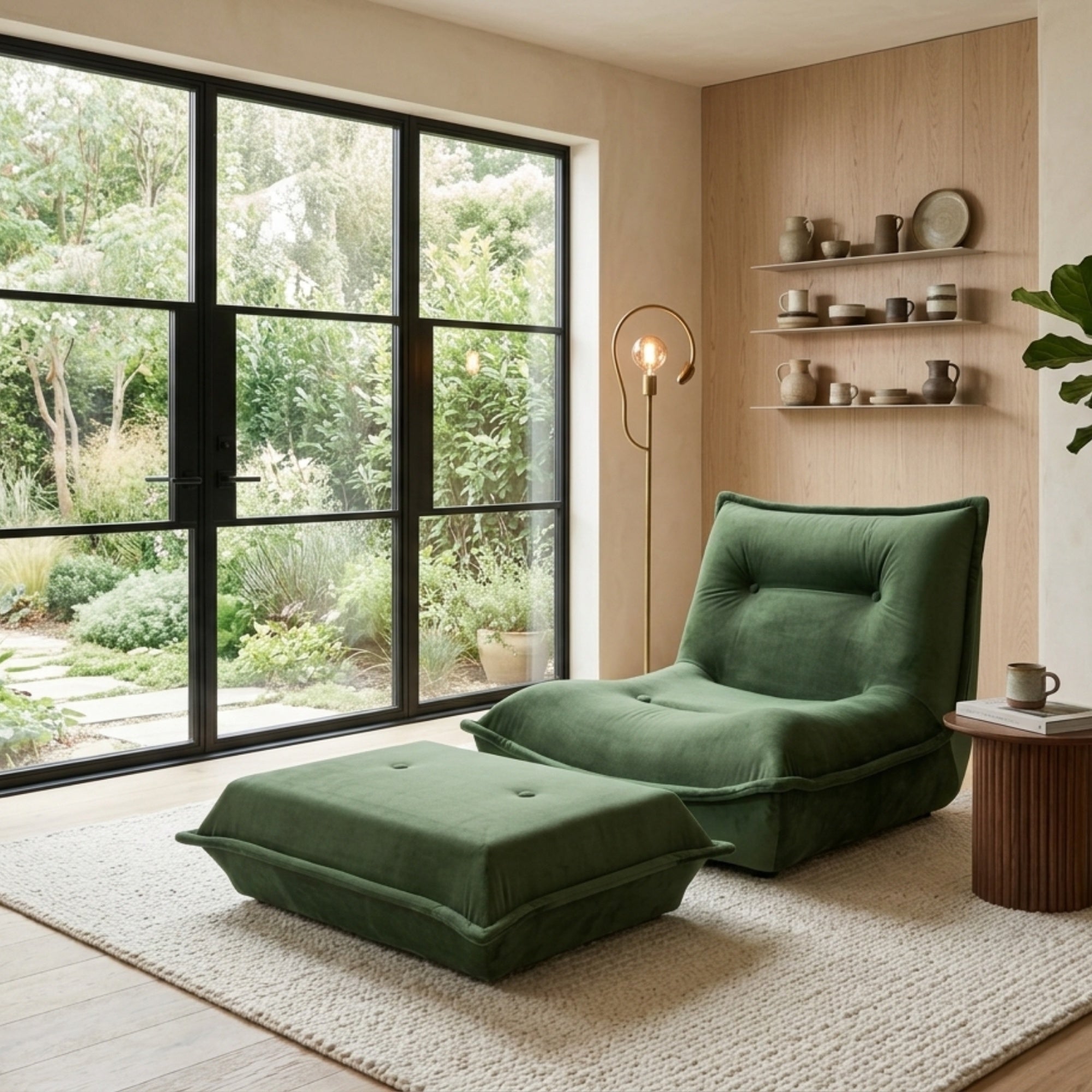 Pouf chaise simple en tissu - MyPouf