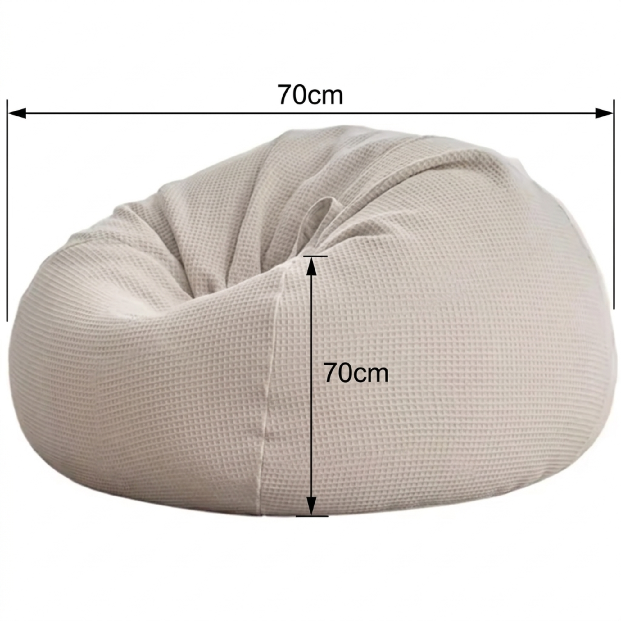 Pouf en coton gaufré avec rembourrage MyPouf