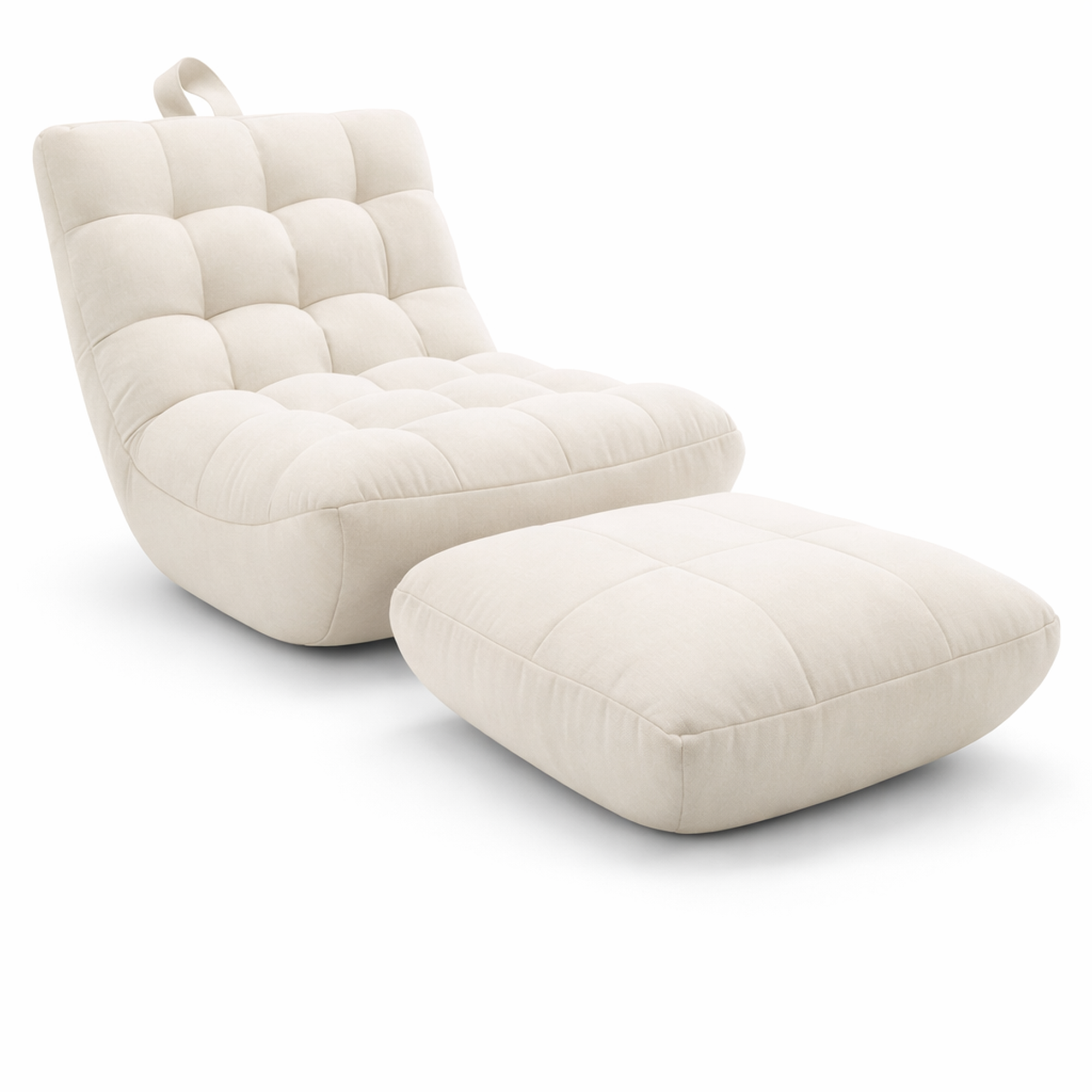 Pouf chaise avec repose-pieds intérieur – MyPouf