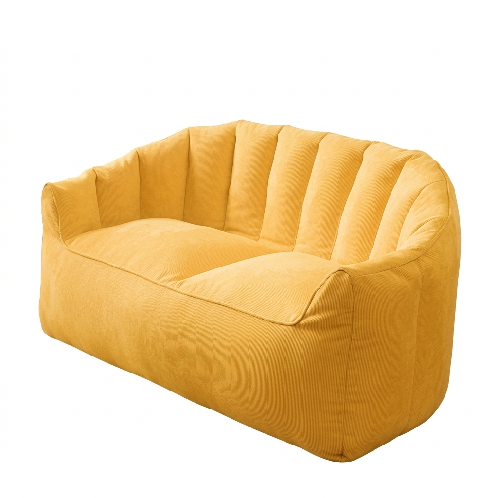 Pouf canapé double MyPouf en tissu siège 2 places