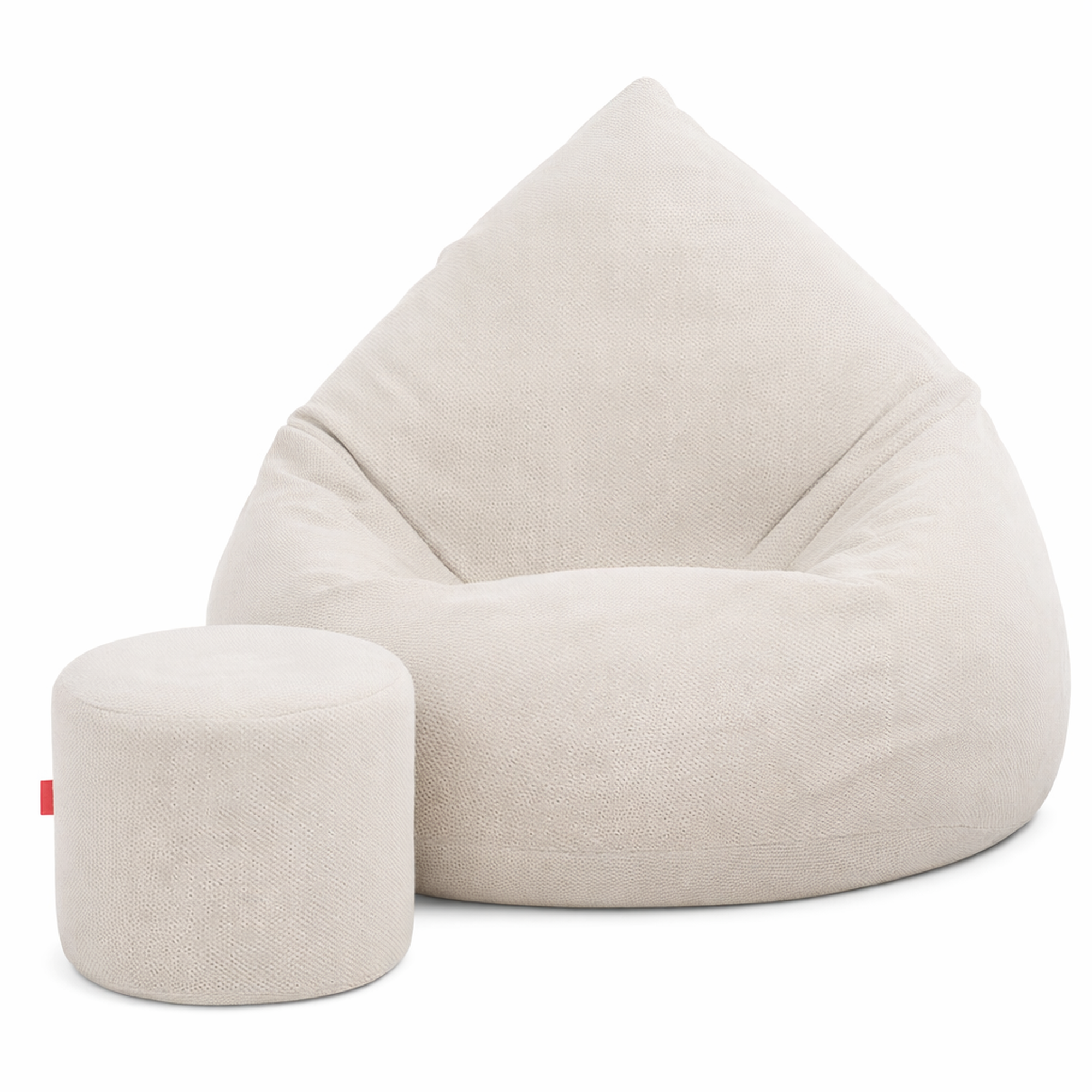 Pouf poire avec repose-pieds – MyPouf
