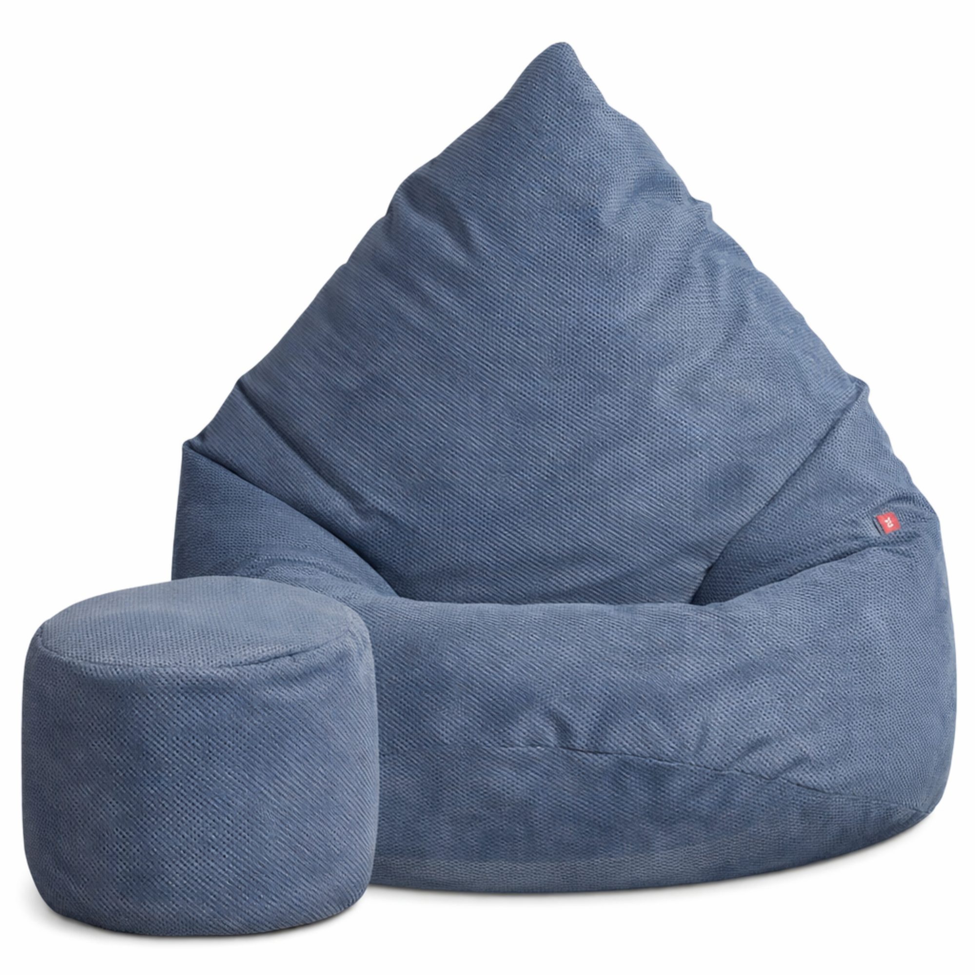 Pouf poire avec repose-pieds – MyPouf