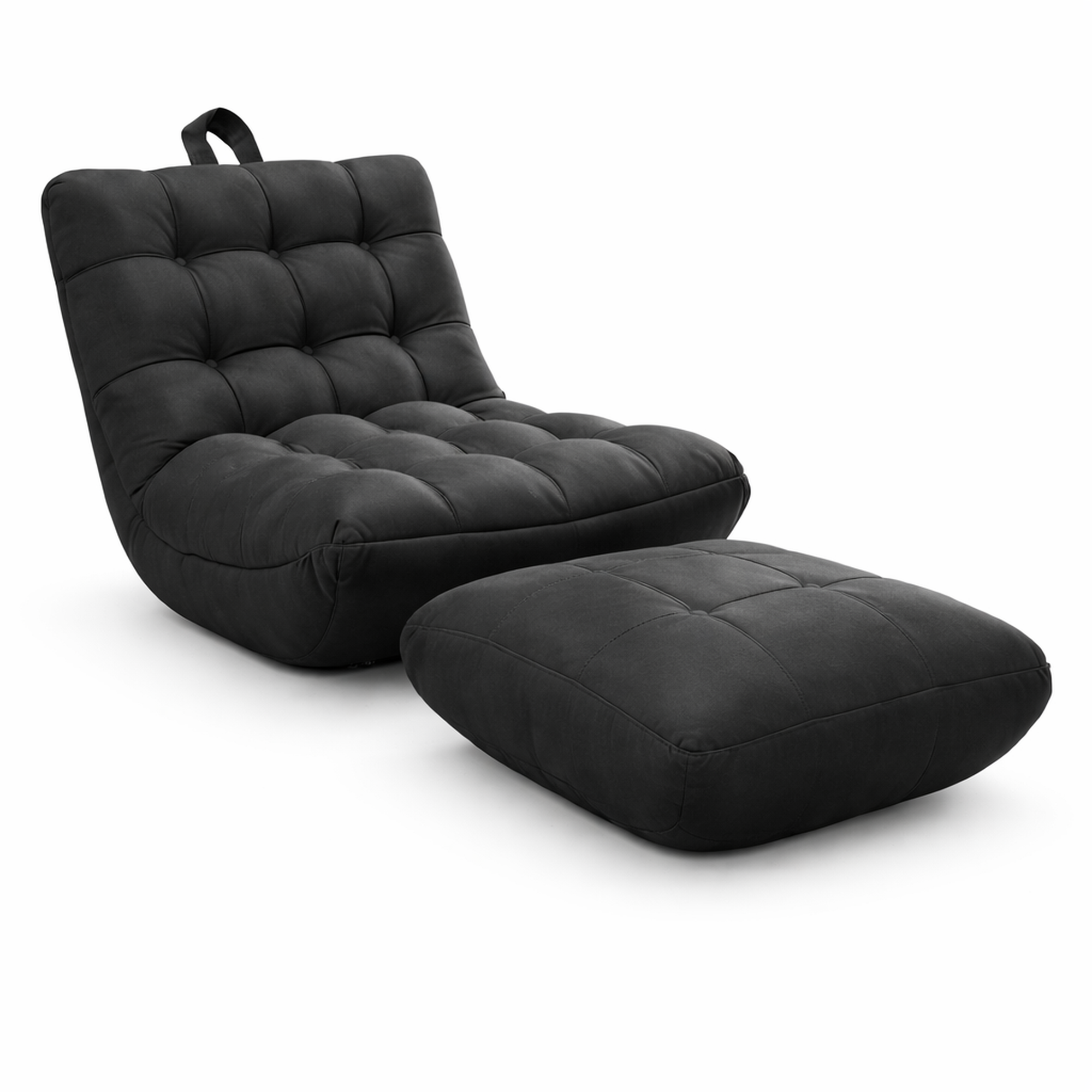 Pouf chaise avec repose-pieds intérieur – MyPouf