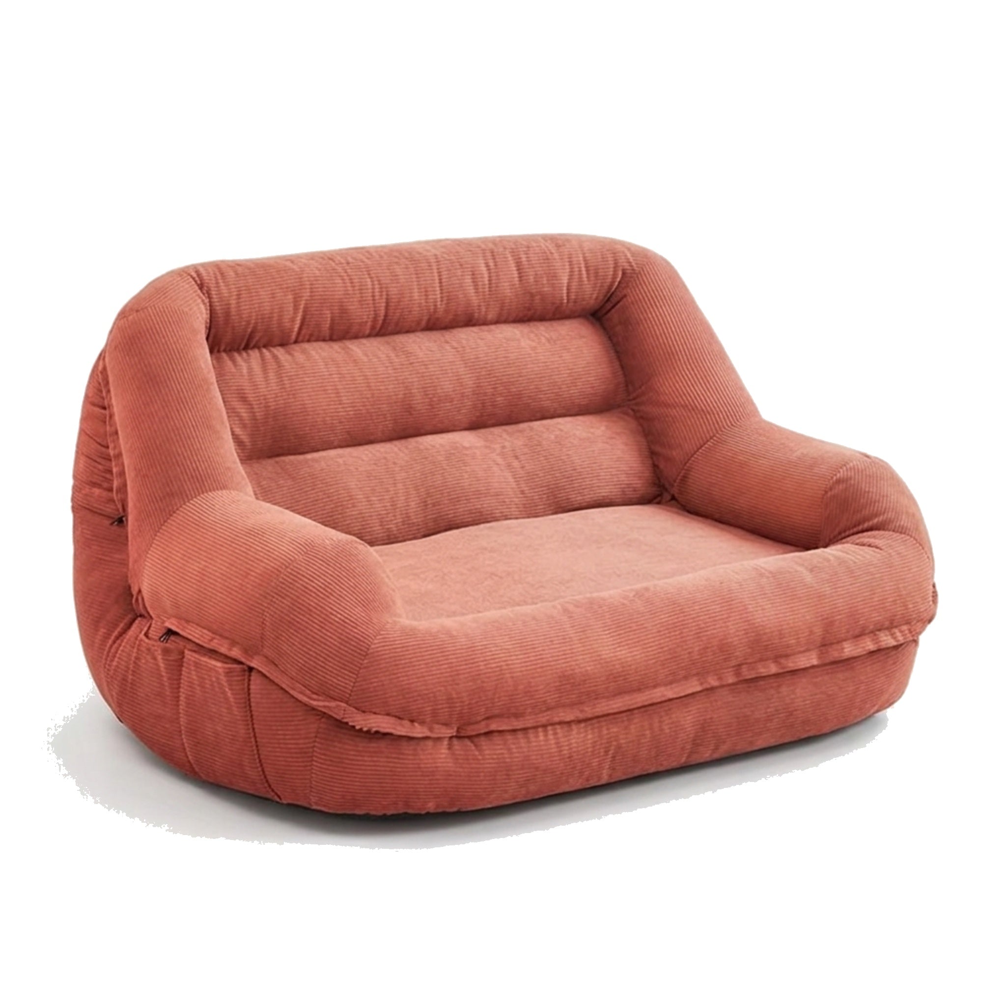 Pouf canapé double large en velours- MyPouf